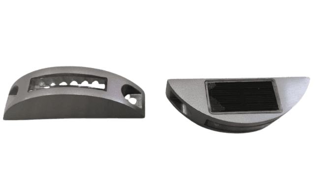 Pair of Roadsafe half moon solar road studs