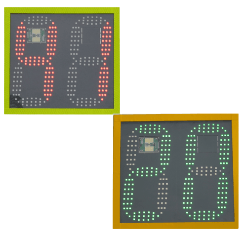 Roadsafe Speed Sentinel Compact speed display showing red and green readings